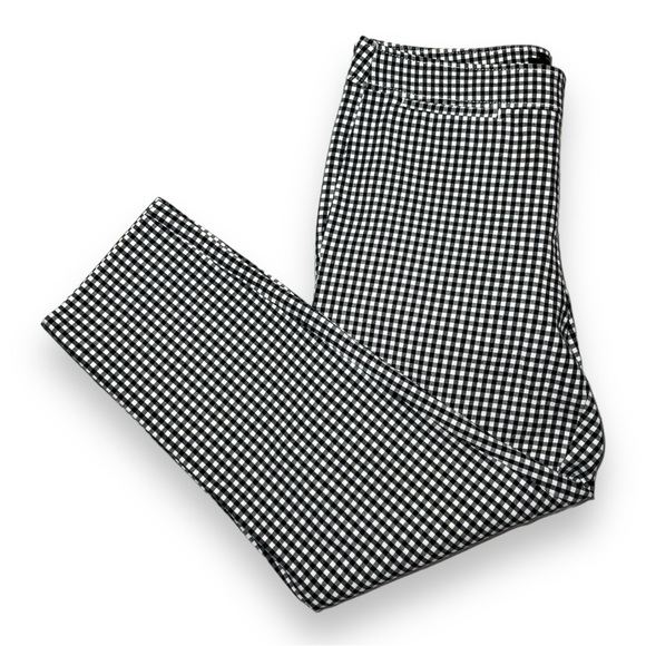Talbots Pants - Talbots Women’s Chatham Ankle Pants Black White Plaid Size 10P